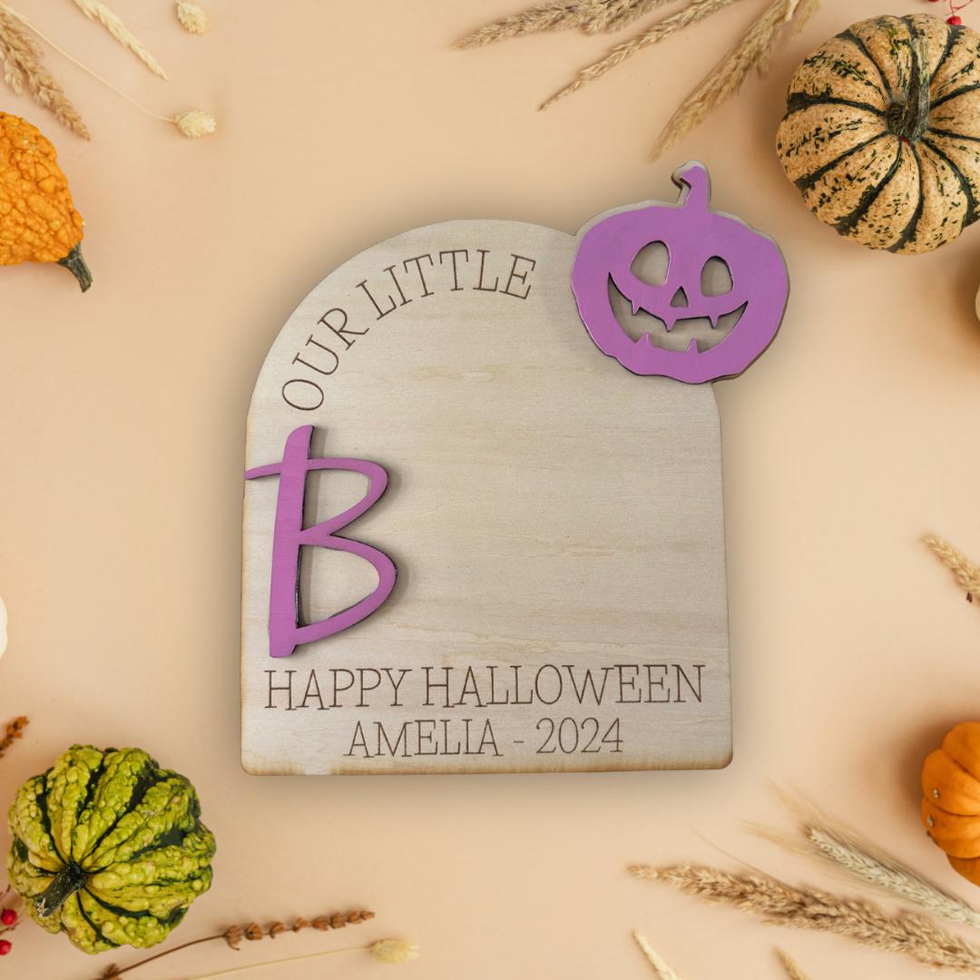 DIY Halloween Footprint or Handprint Art Sign