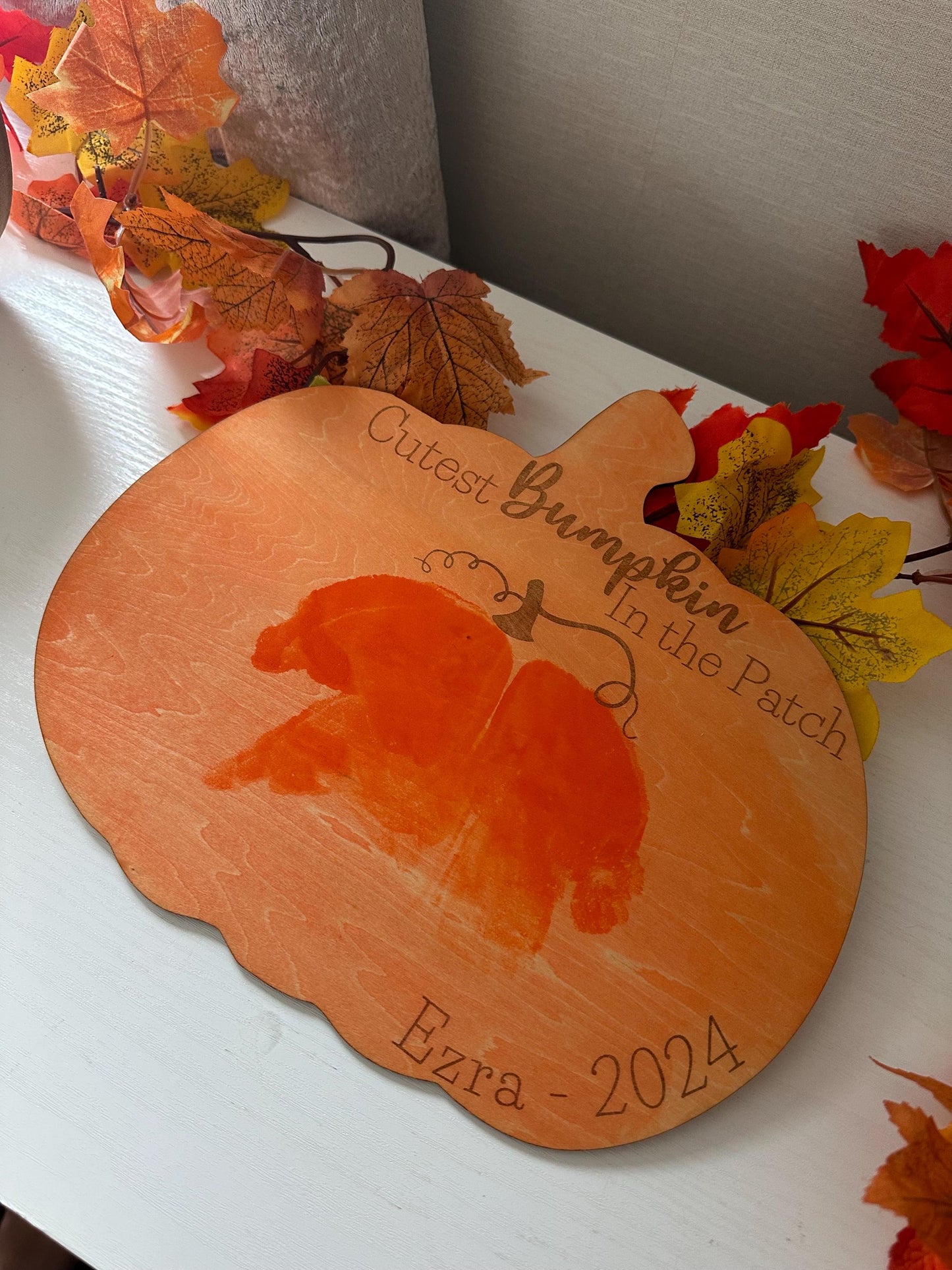 DIY Halloween bum print Art Sign, DIY Baby bumpkin Board, Baby’s First Halloween Keepsake, Baby Newborn bumpkin Keepsake