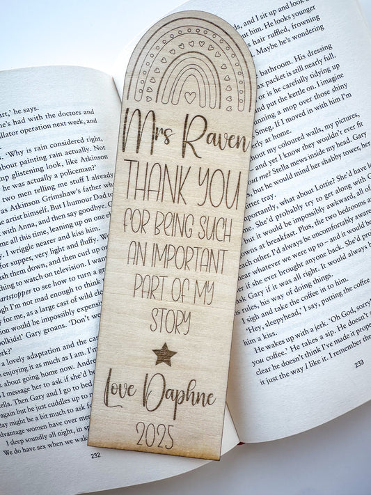 Personalised Bookmark