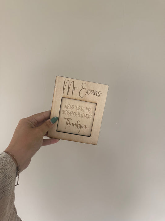 Personalised Wooden Post-it Note Holder