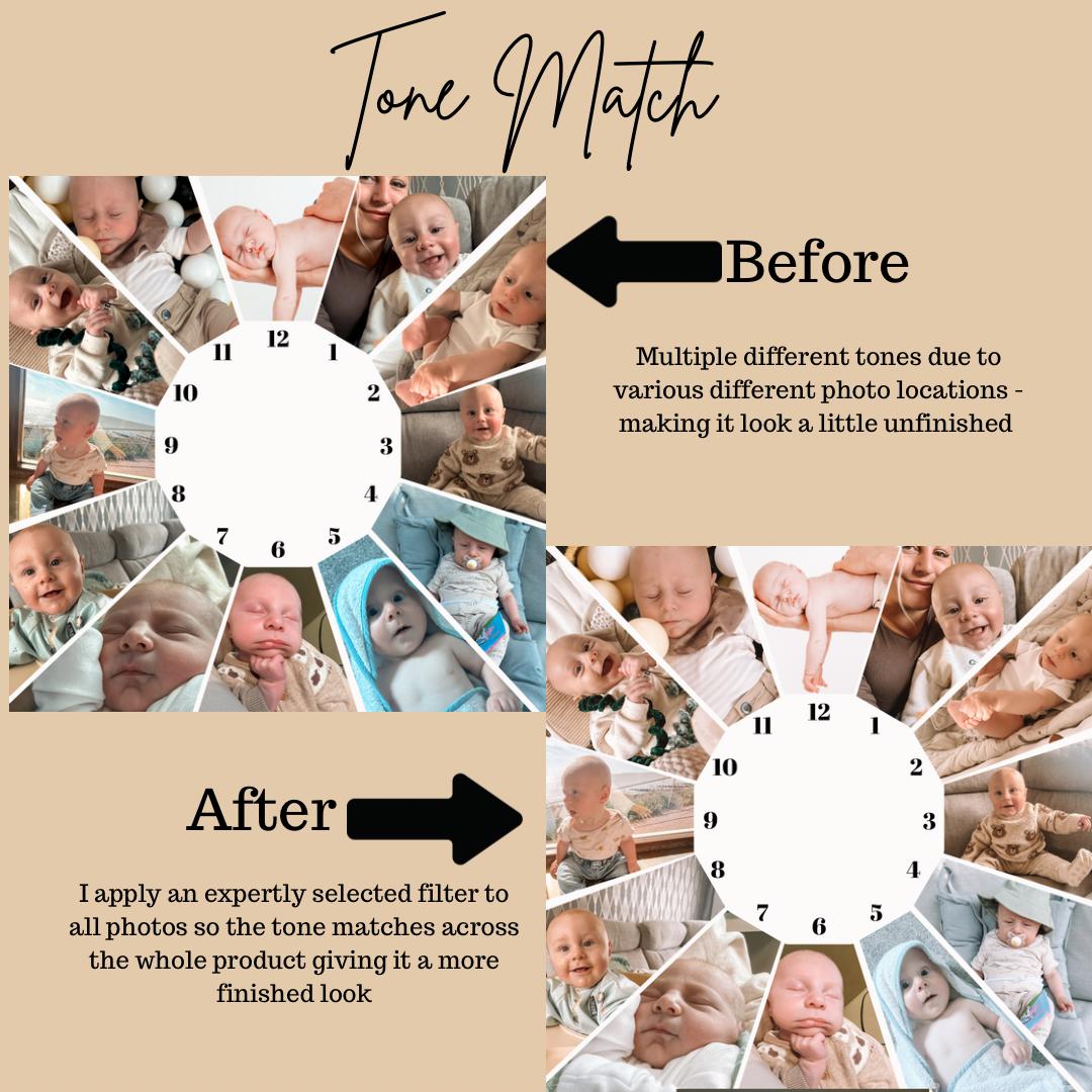 Personalied Slate Photo Clock