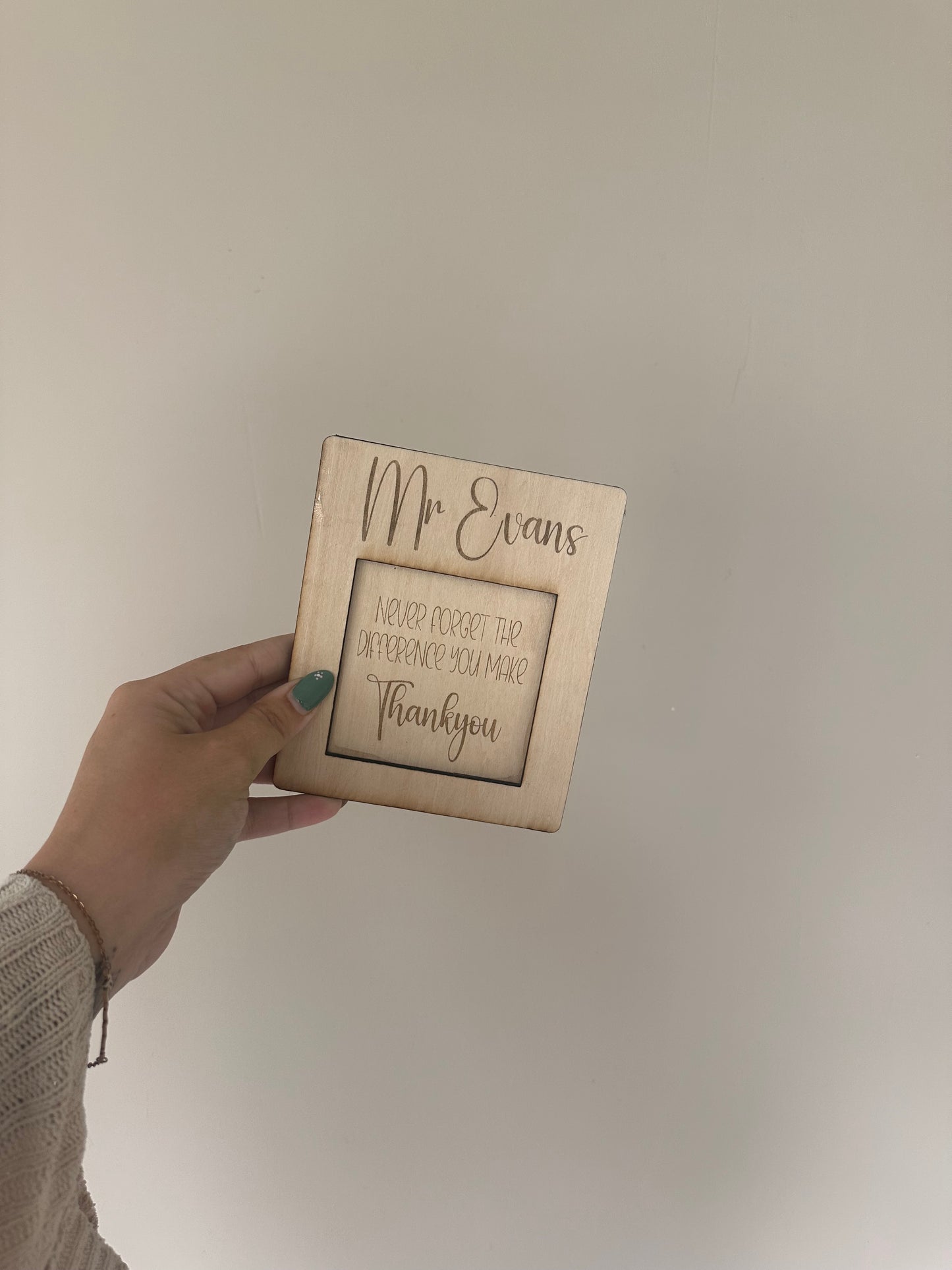 Personalised Wooden Post-it Note Holder